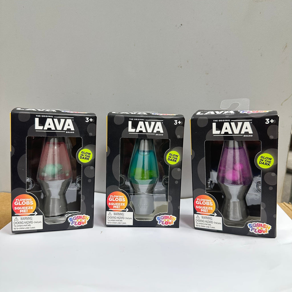 Schylling LAVA Squish N' Flow Glow in The Dark Fidget Toy, Lava Lamp Shaped Squeeze Sensory Stress Relief Toy for Kids & Adults, Holiday Gift