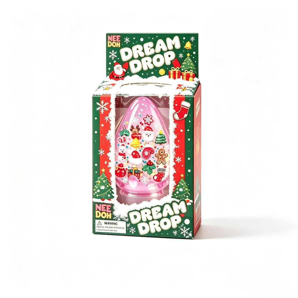 Christmas Dream Drop Squishy Toy, Needoh Style Sensory Stress Relief Fidget Toy
