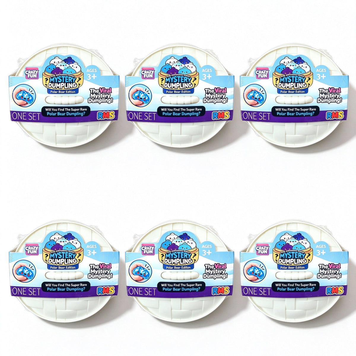 Mystery Dumpling Polar Bear Edition | RMS Crazy Fun Squishy Fidget Toy Blind Pack