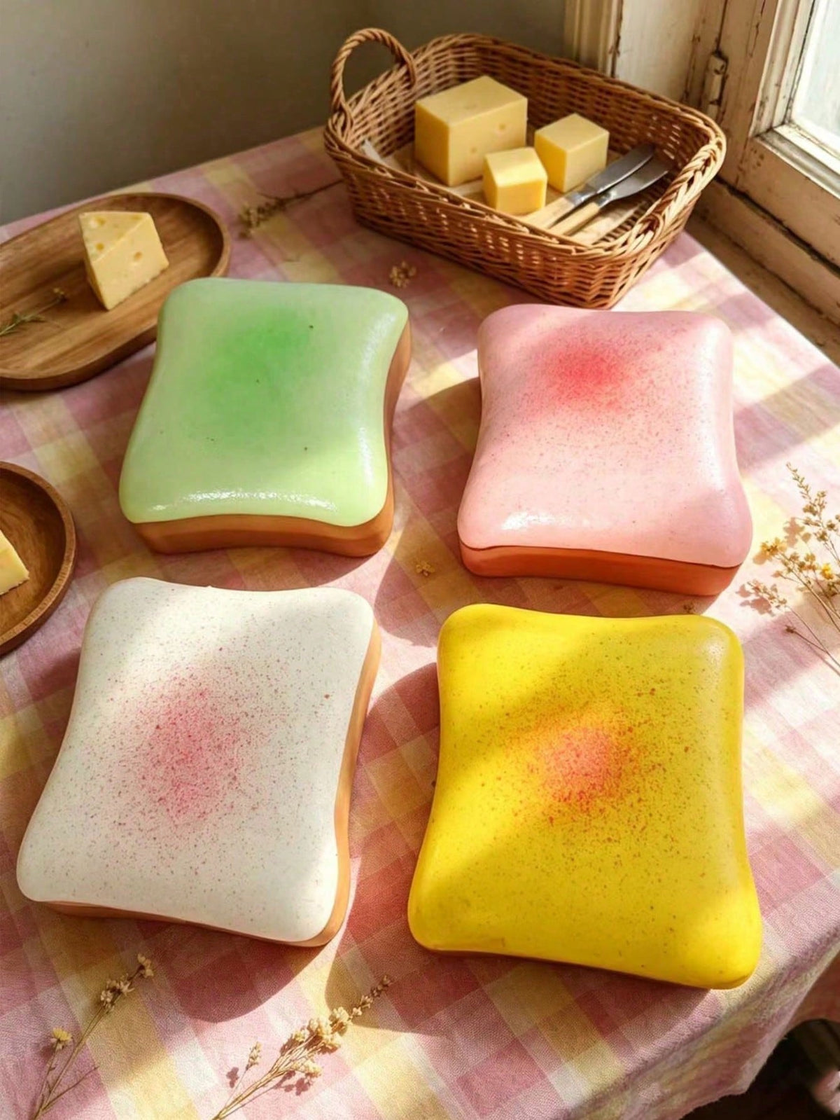Squishy Toast Slow-Rise Stress Reliever – Realistic Desk Decor