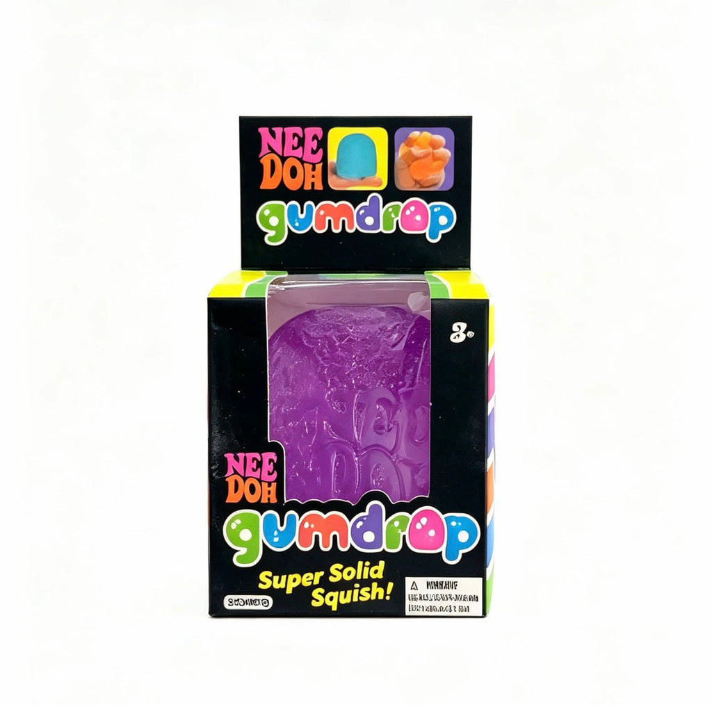 Needoh-Style Multicolor Gumdrop Squish Ball, Stress Relief Fidget Toy