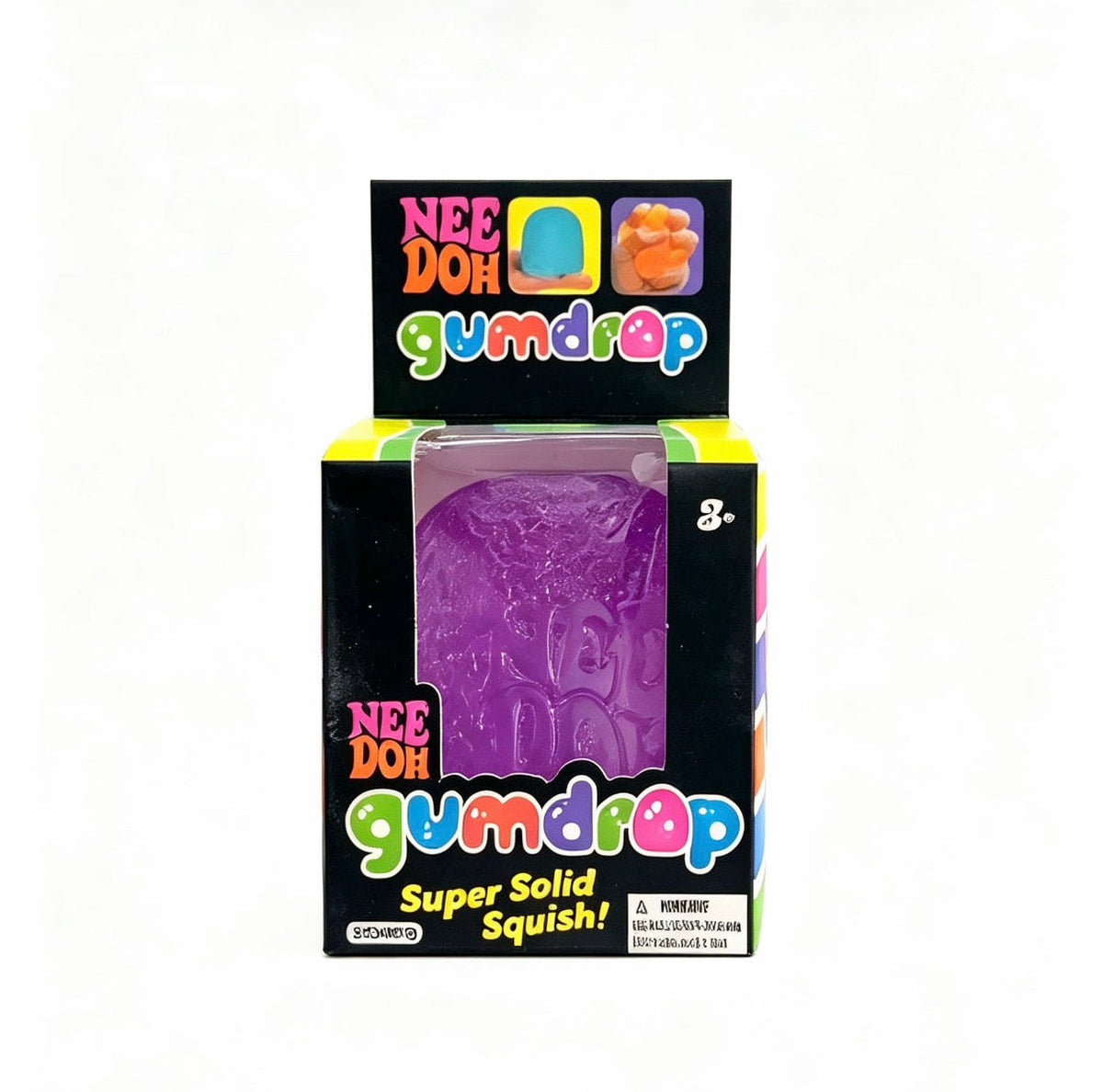Needoh-Style Multicolor Gumdrop Squish Ball, Stress Relief Fidget Toy