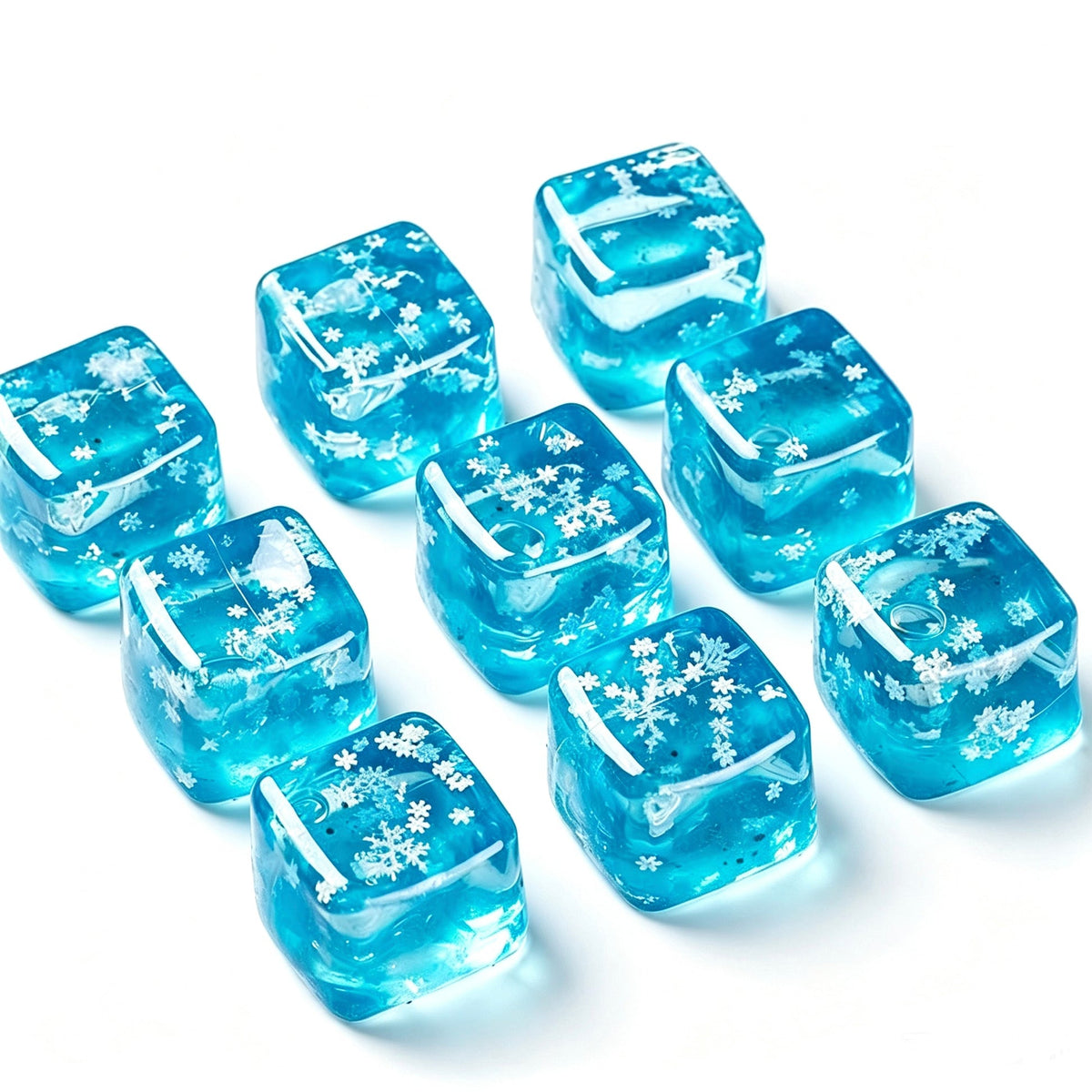 Blue Crystal Ice Cube Mochi Squishy