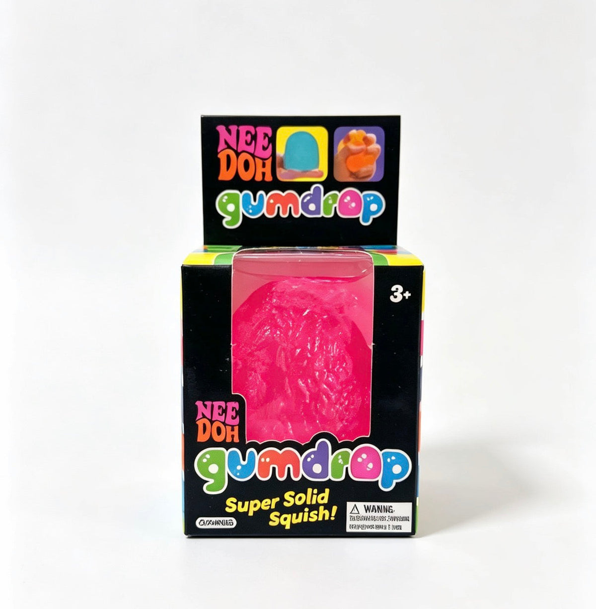 Needoh-Style Multicolor Gumdrop Squish Ball, Stress Relief Fidget Toy