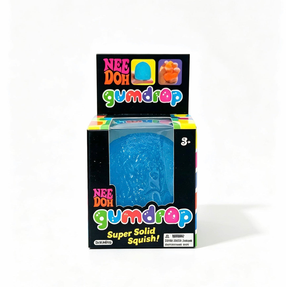 Needoh-Style Multicolor Gumdrop Squish Ball, Stress Relief Fidget Toy
