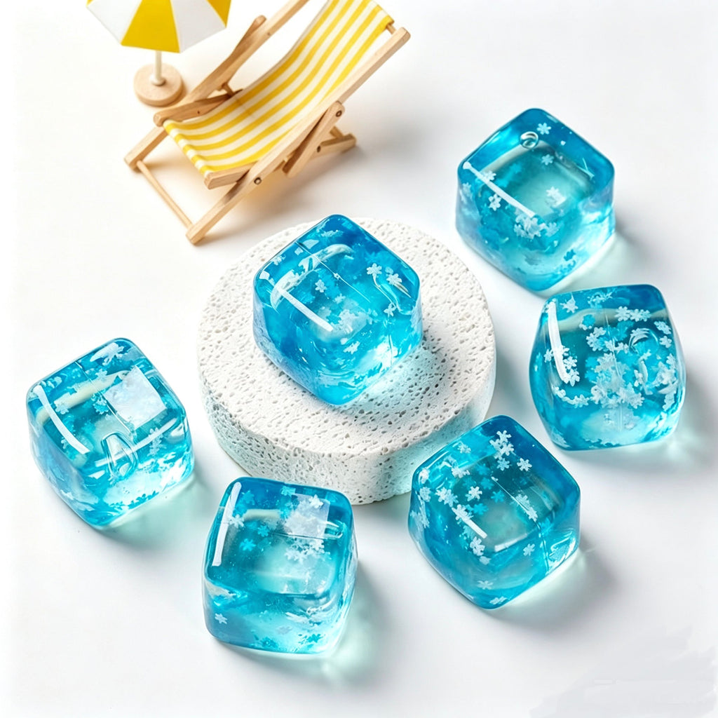 Blue Crystal Ice Cube Mochi Squishy