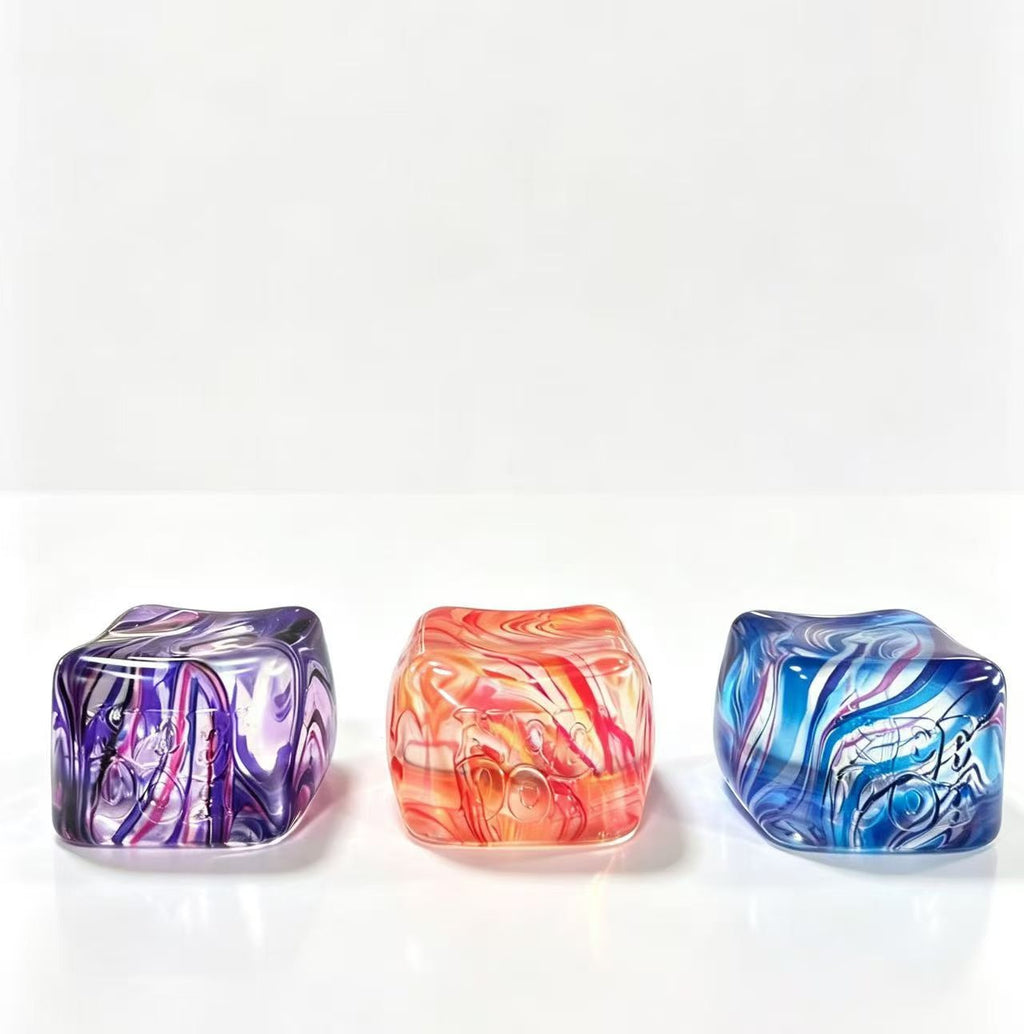 NeeDoh Nice Berg Swirl 8cm Jumbo Squishy Fidget Toy, Marbled Swirl Stress Relief Sensory Squeeze Cube