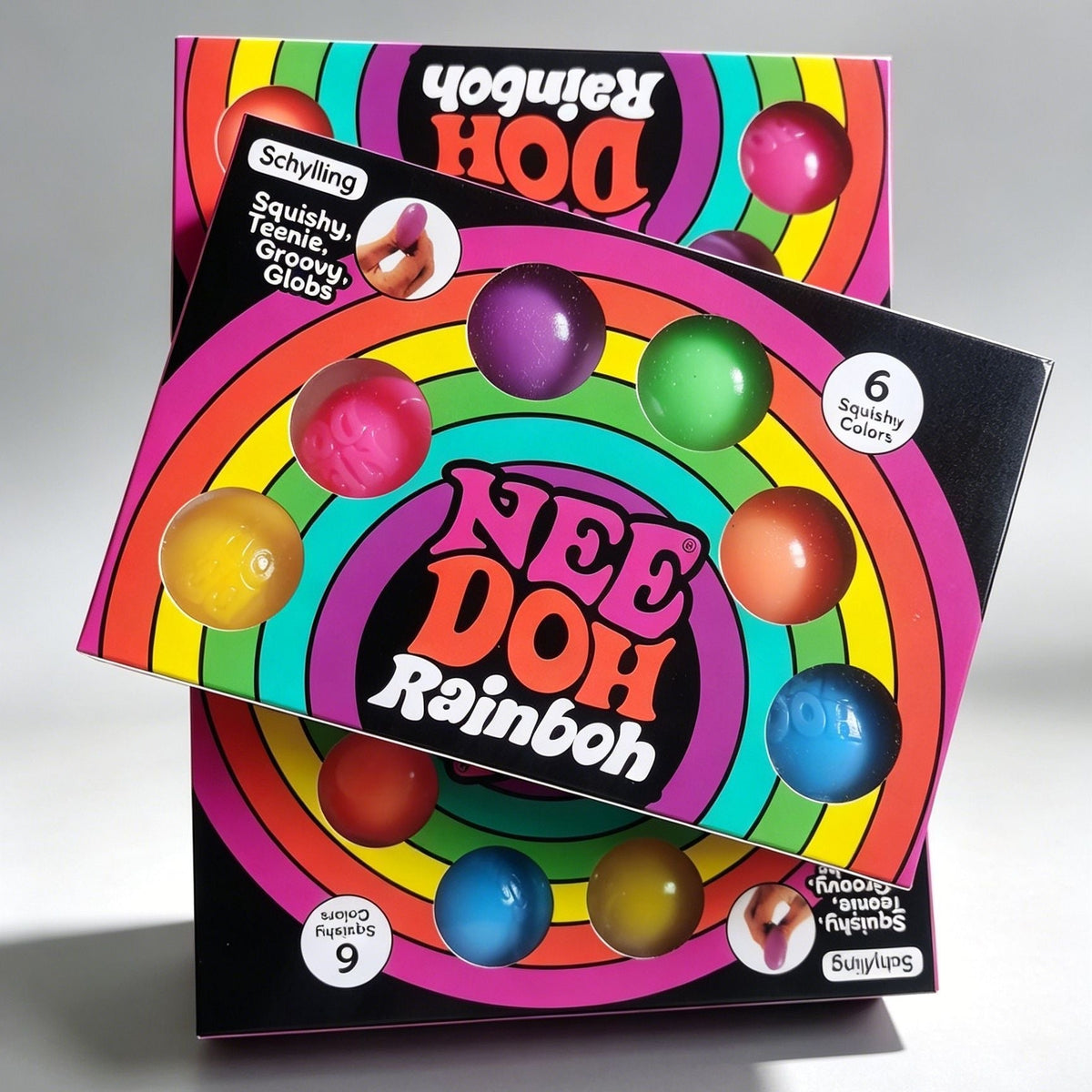 Rainbow Teenie NeeDoh 6-Color Squishy Sensory Stress Relief Ball
