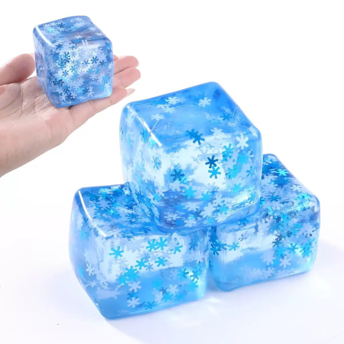 Blue Crystal Ice Cube Mochi Squishy