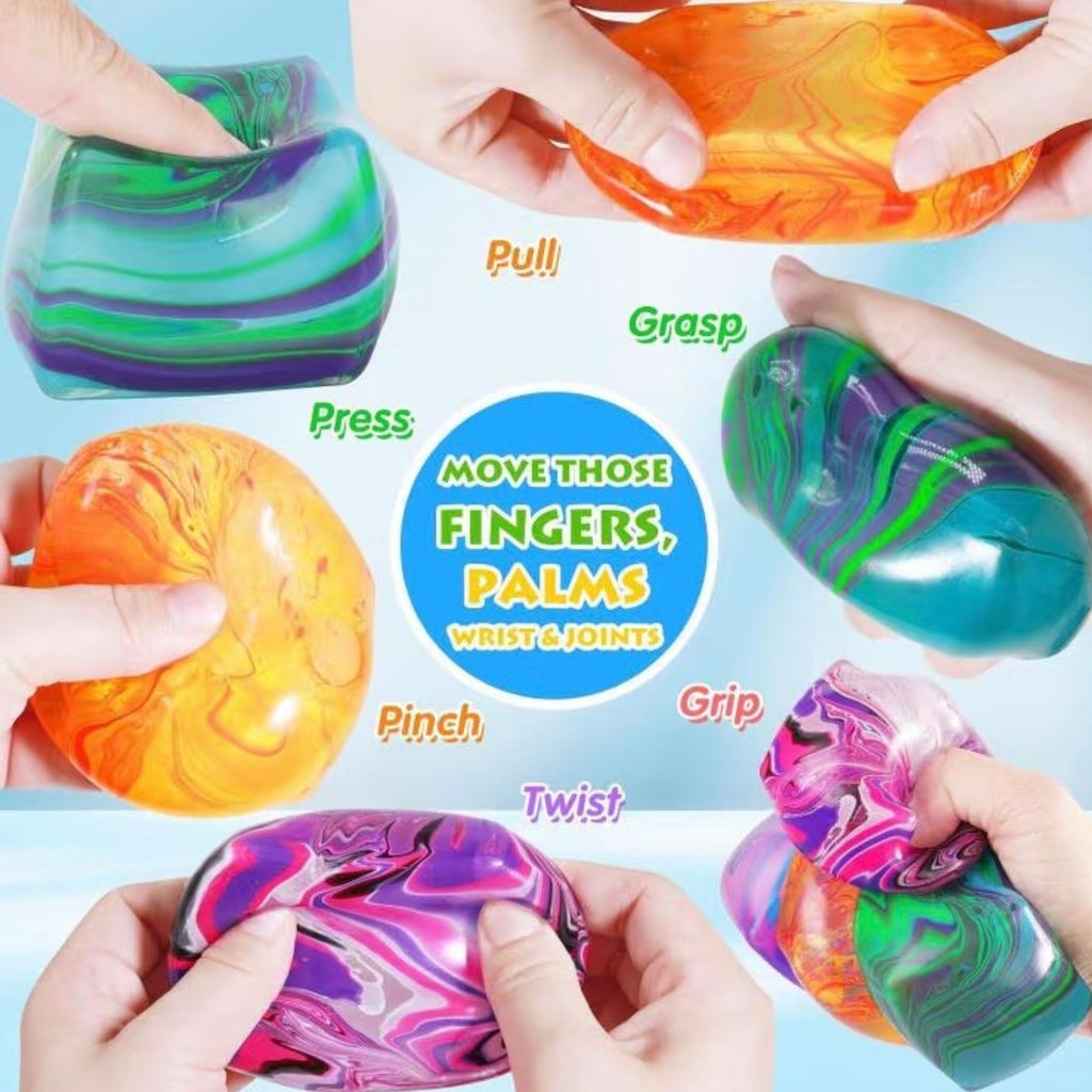 Needoh Inspired Slow Rise Ice Jelly Squishy Fidget Toy – Super Soft TPR Sensory Putty, Stretchy Marshmallow Stress Reliever, Non-Sticky Pocket Charms