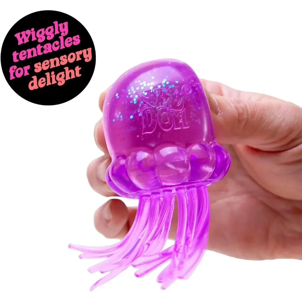 Needoh Jellyfish Squishy Fidget Toy, Stress Relief Squeeze Toy for Anxiety & Focus