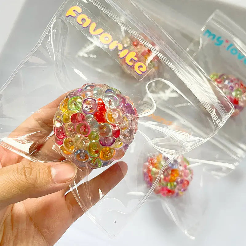 Ice Bead Squishy Stress Ball, Soft Anxiety Relief Fidget Toy for All Ages