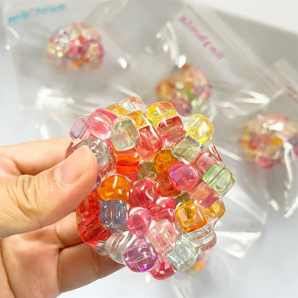 Ice Bead Squishy Stress Ball, Soft Anxiety Relief Fidget Toy for All Ages