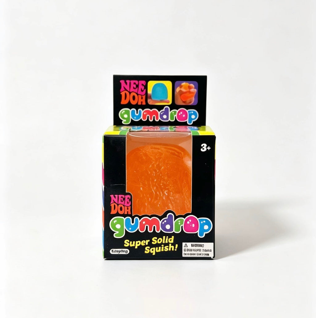 Needoh-Style Multicolor Gumdrop Squish Ball, Stress Relief Fidget Toy